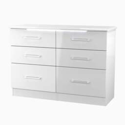 Portland 6 Drawer Midi Chest - 6 Drawer Midi Chest - KGK - Kashmir Gloss & Kashmir - thumbnail 3