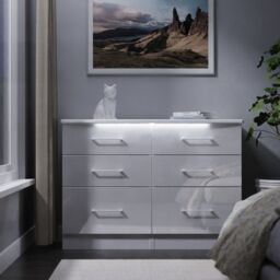 Portland 6 Drawer Midi Chest - 6 Drawer Midi Chest - KGK - Kashmir Gloss & Kashmir - thumbnail 2