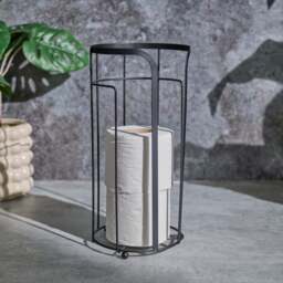 Dante Black Toilet Paper Holder - Dante Spare Holder Black - thumbnail 1