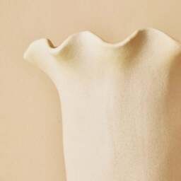 Sonata Large Cream Fluted Vase - DISC Sonata Large Cream Fluted Vase - thumbnail 3