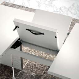 imperia Dining Table - Dining Table 160/210 x 95 cm White High Gloss - thumbnail 5