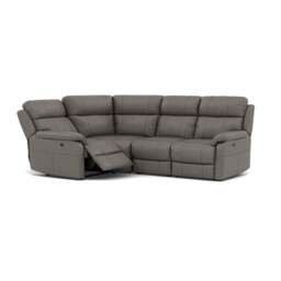 Fara Small Corner Recliner Sofa - Combination 4 1 Corner 2 with 2 Power Recliners Cat 25S - Left Hand Facing - Power Recliner with USB - NCS-232E  GRANITE