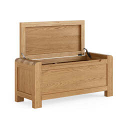 Solvi Blanket Box - Blanket Box Solid Oak / Oak Veneer - thumbnail 3