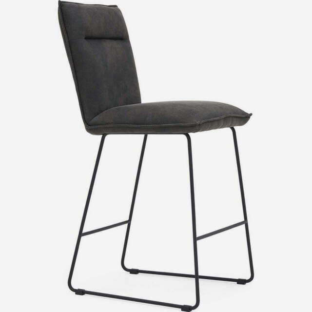Floki Bar Stool - Bar Stool Grey Suede - image 1