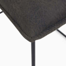 Floki Bar Stool - Bar Stool Grey Suede - thumbnail 3