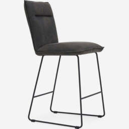 Floki Bar Stool - Bar Stool Grey Suede - thumbnail 1
