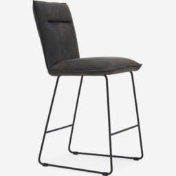 Floki Bar Stool - Bar Stool Grey Suede