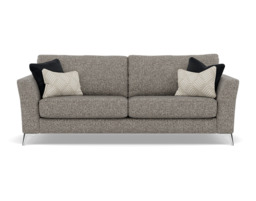 Chilton 3 Seater Sofa - 3 Seater Sofa Fabric - Chrome Feet / Barley Charcoal - thumbnail 1