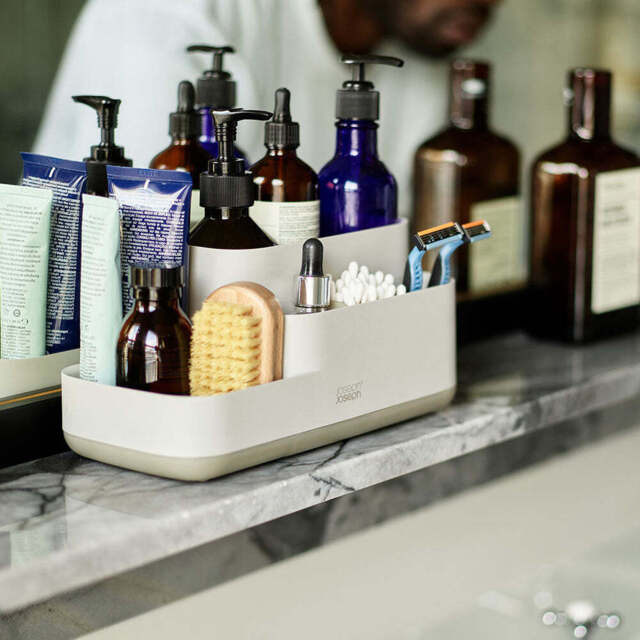 Joseph Joseph Bathroom Cream Bathroom Caddy - EasyStore Bathroom Caddy Ecru - image 1