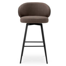 Eichholtz Camerota Swivel Bar Stool Scalea Grey  Black Wooden Back - Swivel Bar Stool Scalea Grey  Black Wooden Back - thumbnail 3