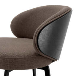 Eichholtz Camerota Swivel Bar Stool Scalea Grey  Black Wooden Back - Swivel Bar Stool Scalea Grey  Black Wooden Back - thumbnail 7
