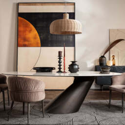 Wynter Dining Table - 240cm Angled Dining Table Glass Ceramic Top - thumbnail 2