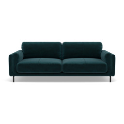 Morris 3 Seater Small Sofa - 2.5 Seater Sofa Compact Fabric - FAB-MEG-36  LAKE GREEN - thumbnail 1