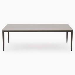 Phase Rectangular Coffee Table - Rectangular Coffee Table Latte Tones (Buwen) Matt Ceramic / Warm Brown Metal Frame - thumbnail 3