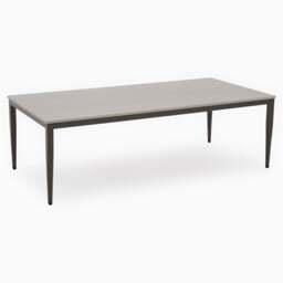 Phase Rectangular Coffee Table - Rectangular Coffee Table Latte Tones (Buwen) Matt Ceramic / Warm Brown Metal Frame - thumbnail 1