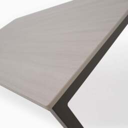 Phase Rectangular Coffee Table - Rectangular Coffee Table Latte Tones (Buwen) Matt Ceramic / Warm Brown Metal Frame - thumbnail 5