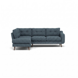 Phoebe Corner Sofa - Corner Group LHF Grade A - Left Hand Facing - Taylor Marine / Chrome