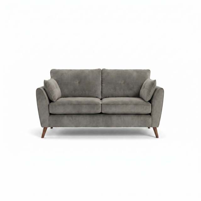 Zara 2 Seater Sofa - 2 Seater Sofa - Plush Silver / Light Feet - image 1