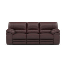 Gino 3 Seater Recliner Sofa - 3 Seater Power Recliner Sofa with USB Cat 60 - Power Recliner with USB - Cat-60/15 Montana Ruby