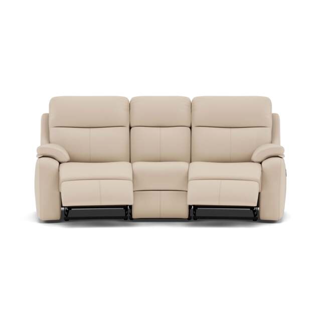 G Plan Kingsbury 3 Seater Curved Recliner Sofa - 3 Seater Power Recliner Curved Sofa Double with USB Grade L - Power Recliner with USB - L843 Cambridge Stone - image 1