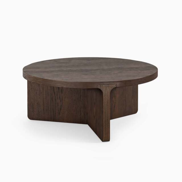 Sonoma Round Large Coffee Table - Large Round Coffee Table Oak - image 1