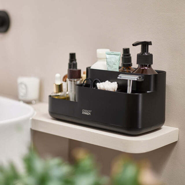 Joseph Joseph Bathroom Black Caddy - EasyStore Bathroom Caddy Matt Black - image 1