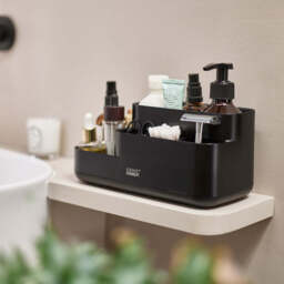 Joseph Joseph Bathroom Black Caddy - EasyStore Bathroom Caddy Matt Black - thumbnail 1