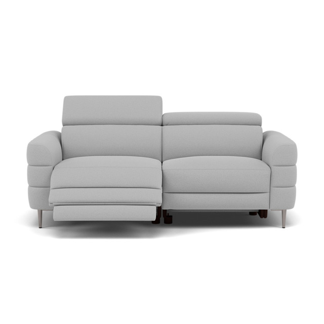 Hoy 3 Seater Recliner Sofa - 3 Str W/ 2 Power Recliner W/ 2 Manual Headrest Fabric - Power with Manual Headrest - CU9102-5-UK Oxford Silver - image 1