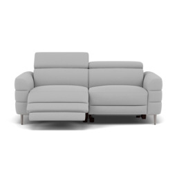 Hoy 3 Seater Recliner Sofa - 3 Str W/ 2 Power Recliner W/ 2 Manual Headrest Fabric - Power with Manual Headrest - CU9102-5-UK Oxford Silver