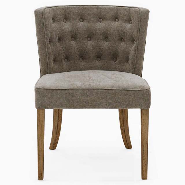 Dakota Button Back Dining Chair - Button Back Chair Grey - image 1
