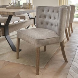 Dakota Button Back Dining Chair - Button Back Chair Grey - thumbnail 2
