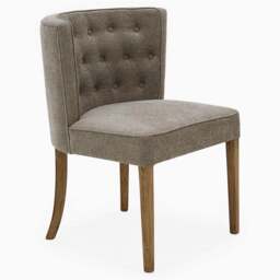 Dakota Button Back Dining Chair - Button Back Chair Grey - thumbnail 3