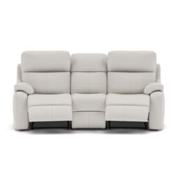 G Plan Kingsbury 3 Seater Curved Recliner Sofa - 3 Seater Power Recliner Curved Sofa Headrest + Lumbar with USB Grade L - Power with Power Headrest, Lumbar & USB - L840 Cambridge Chalk - thumbnail 1