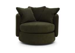Vogue Williams Piccadilly Small Swivel Chair - Small Swivel Chair Soft Chenille - Soft Chenille Marigold - thumbnail 1