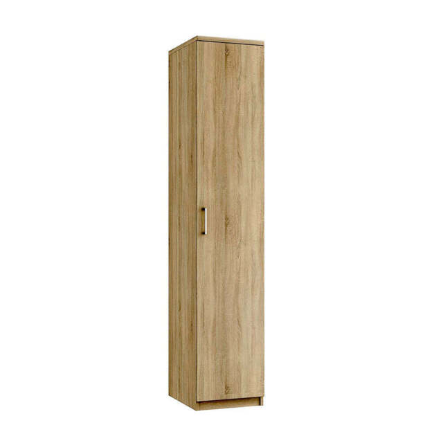 Modena Wardrobe - Single Tall Robe - Bardolino Oak - image 1