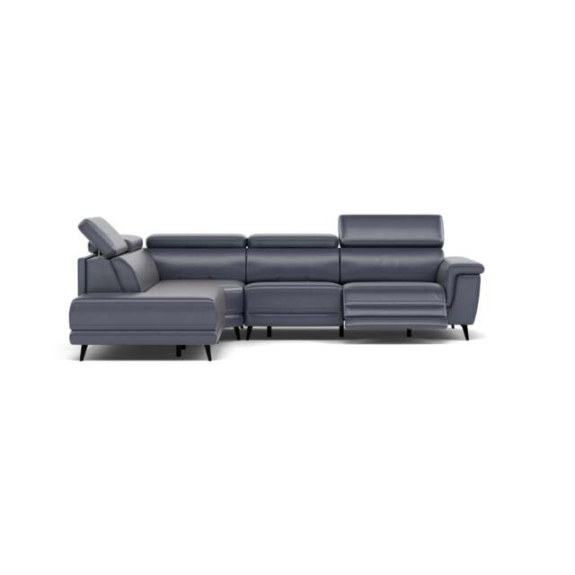 Sparta Corner Recliner Sofa - Combination 4 - Right Hand Facing Sofa Corner Group (Two Motors) Cat NL/O/S - Right Hand Facing - Power with Power Headrest & USB - NL5100 New York Dark Blue - image 1