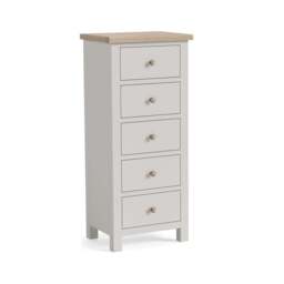 Elmstead Grey 5 Drawer Tall Chest - 5 Drawer Tall Chest Stone Grey - thumbnail 1
