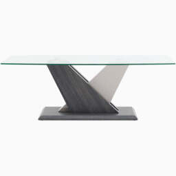 Zenith Coffee Table - Coffee Table Champagne High Gloss / Dark Grey