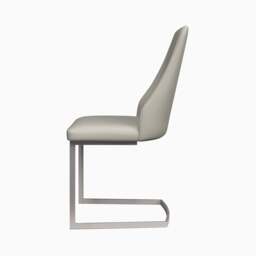 Celestia Dining Chair Champagne - Dining Chair Champagne Leather Look - thumbnail 4