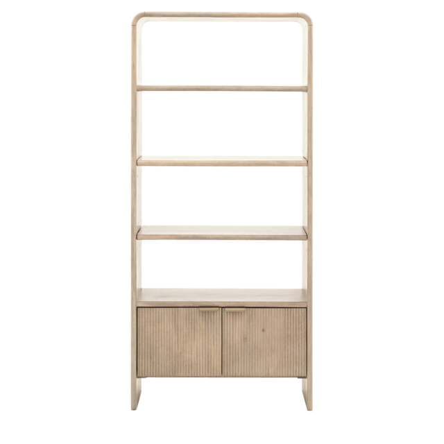 Colonna Open Display Unit - Open Display Unit Natural Mango Wood / Brass - image 1