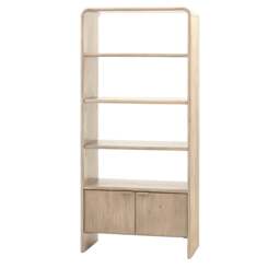 Colonna Open Display Unit - Open Display Unit Natural Mango Wood / Brass - thumbnail 5
