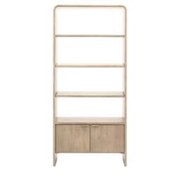 Colonna Open Display Unit - Open Display Unit Natural Mango Wood / Brass