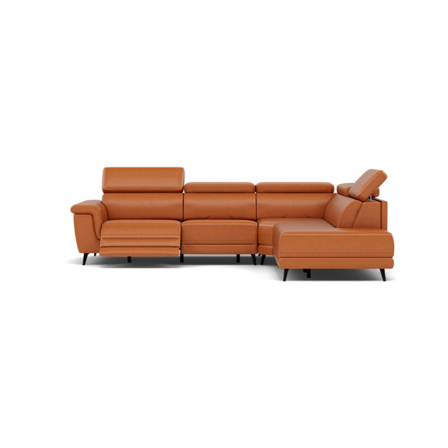 Sparta Corner Recliner Sofa - Combination 1 - Left Hand Facing Sofa Corner Group (One Motor) Cat NL/O/S - Left Hand Facing - Power with Manual Headrest - O7303 Orlando Meerkat - image 1