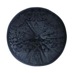 William Morris At Home Strawberry Thief Blue Round Cushion - Strawberry Thief Round Cushion Prussian Blue - thumbnail 2
