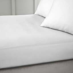 Bianca Sateen Grey Fitted Bed Sheet - 400TC Sateen Dove Grey Single Sheet - Single - thumbnail 2