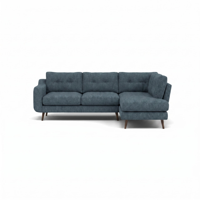Phoebe Corner Sofa - Corner Group RHF Grade A - Right Hand Facing - Taylor Marine / American Walnut - image 1