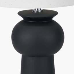 Sloane Black Contemporary Ceramic Table Lamp - Sloane Black Contemporary Ceramic Table Lamp - thumbnail 2