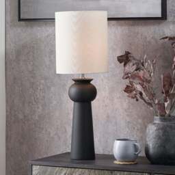 Sloane Black Contemporary Ceramic Table Lamp - Sloane Black Contemporary Ceramic Table Lamp