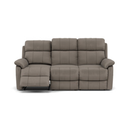 Fara 3 Seater Recliner Sofa - 3 Seater with 2 Power Recliners Fabric - Power Recliner with USB - BFA-MAD-03 DARK GREY - thumbnail 1