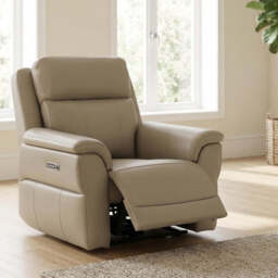Juno Recliner Armchair - Power Recliner Chair Lumbar Support F8 - Power with Power Lumbar & USB - Hopsack Charcoal 70006 - thumbnail 2